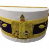 33rd Degree Scottish Rite Wings DOWN White Cap